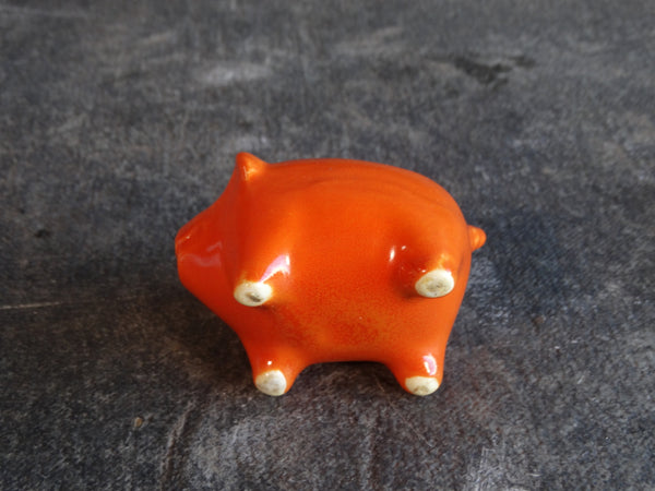 Stangl Pottery Pig Ashtray in Orange CA2383