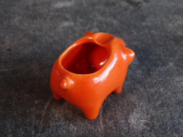 Stangl Pottery Pig Ashtray in Orange CA2383