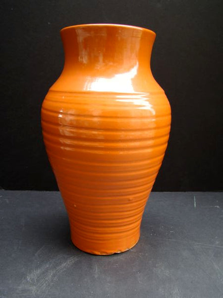 California Rainbow Hand Thrown 13″ Vase Orange RARE