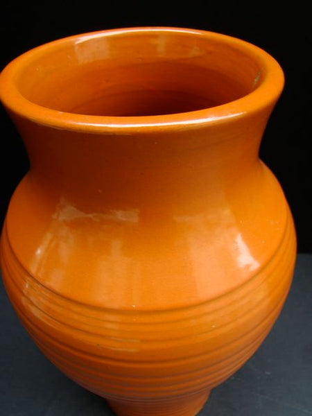 California Rainbow Hand Thrown 13″ Vase Orange RARE