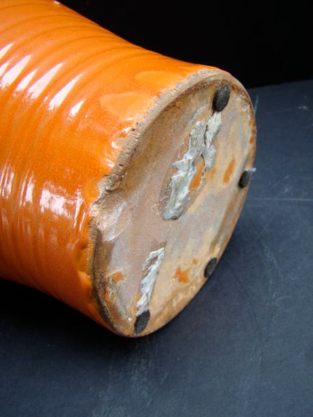 California Rainbow Hand Thrown 13″ Vase Orange RARE