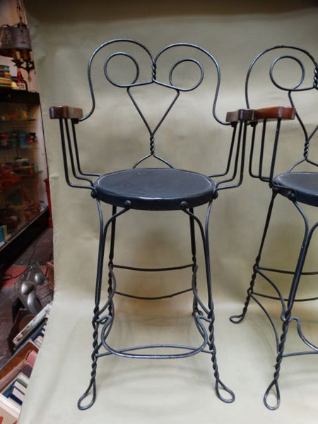 French Wrought Iron Barstools F1412
