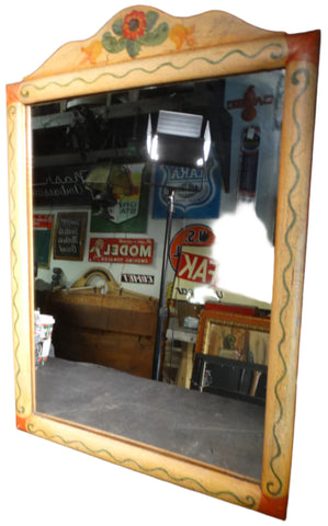 Monterey Crackle Finish Decorated Mirror c 1933-35 F2206
