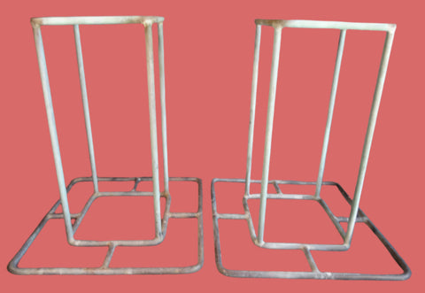 Pair of Walter Lamb Bronze Square Patio Table Bases circa 1946 F2264