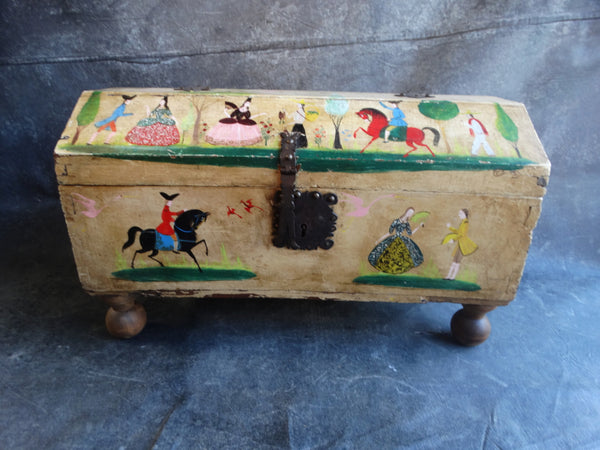 Salvador Corona - 18th Century Trunk painted by the artist 1930-40 F2348
