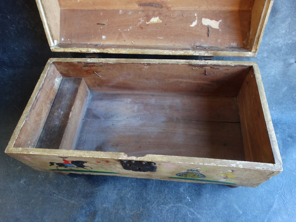 Salvador Corona - 18th Century Trunk painted by the artist 1930-40 F2348