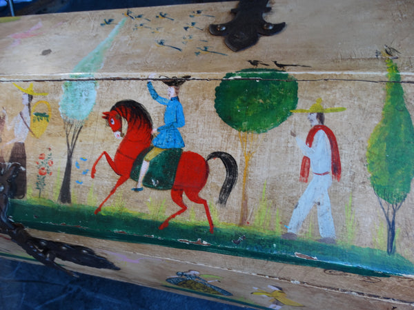 Salvador Corona - 18th Century Trunk painted by the artist 1930-40 F2348