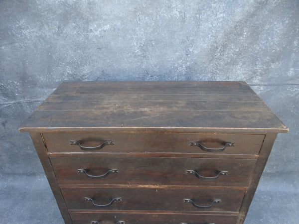 Monterey Old Wood 4-Drawer Low Dresser 1930s F2377