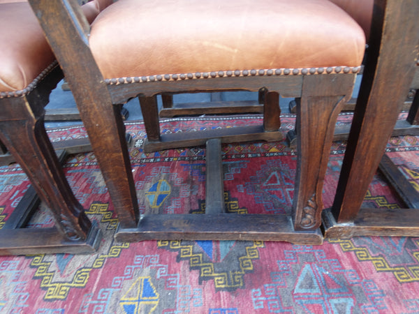 Set of 6 Portuguese Dining Chairs - Early 20th Century F2396
