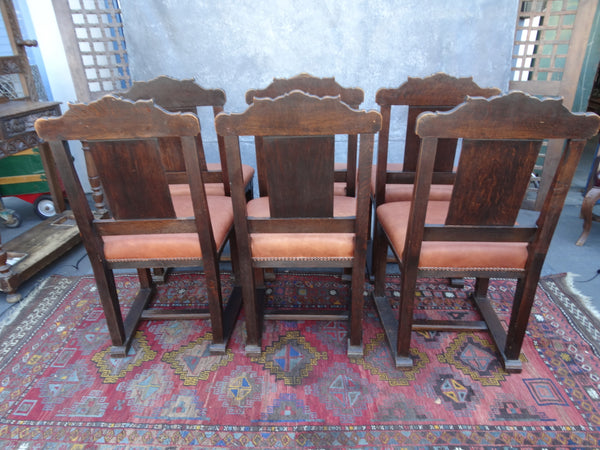 Set of 6 Portuguese Dining Chairs - Early 20th Century F2396