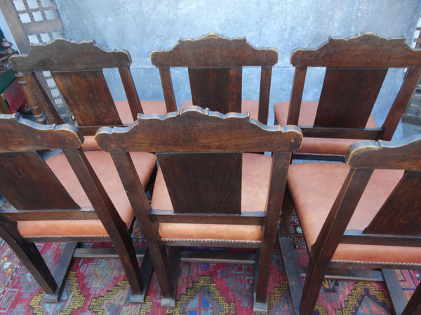 Set of 6 Portuguese Dining Chairs - Early 20th Century F2396