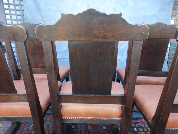 Set of 6 Portuguese Dining Chairs - Early 20th Century F2396