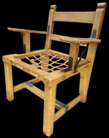 Imperial Rope Seat Armchair in Straw Ivory
