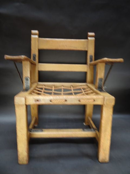 Imperial Rope Seat Armchair in Straw Ivory