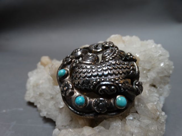 Matilda Poulat Dove with Turquoise Insets