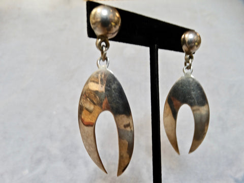 Mexican Mid-Century Modern Silver Earrings