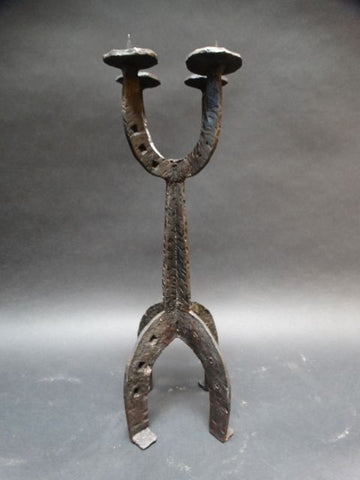 Mexican Midcentury Wrought Iron 4-Branch Candelabra