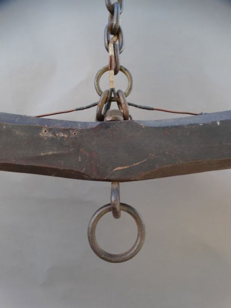 Two-Light Wooden Yoke Folk Art Light