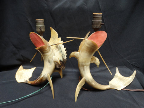 Swordfish -- Table Lamp Pair