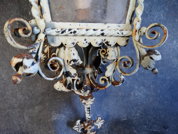Ornate Spanish Revival Hanging Lantern w Spanish Cross Bottom Finial L667
