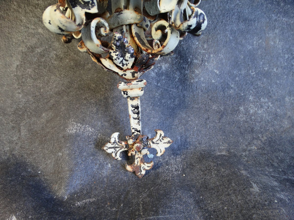 Ornate Spanish Revival Hanging Lantern w Spanish Cross Bottom Finial L667