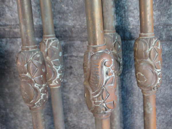 Bronze Art Deco Pendant Entry Lights - Pair L710