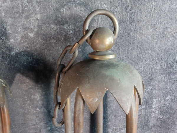 Bronze Art Deco Pendant Entry Lights - Pair L710