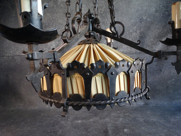 Spanish Revival 4-Light Fixture with Center Drum Light 1927 L714