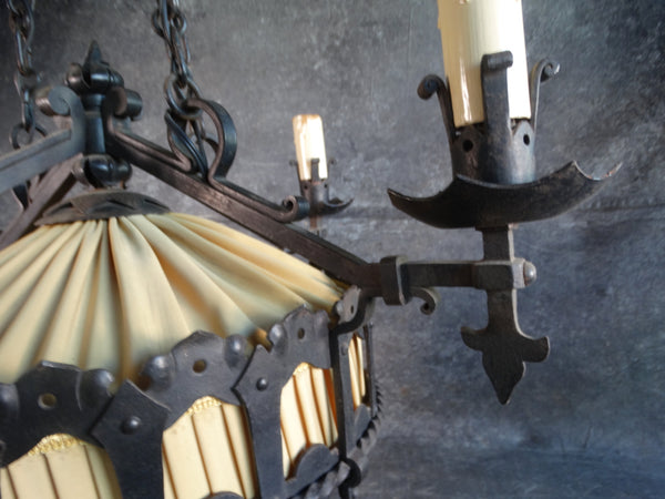 Spanish Revival 4-Light Fixture with Center Drum Light 1927 L714