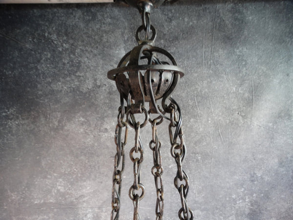 Spanish Revival 4-Light Fixture with Center Drum Light 1927 L714