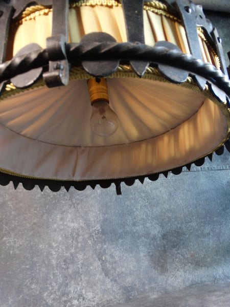 Spanish Revival 4-Light Fixture with Center Drum Light 1927 L714
