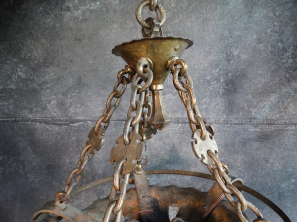 Arts & Crafts Industrial Style Fixture in Solid Brass L716