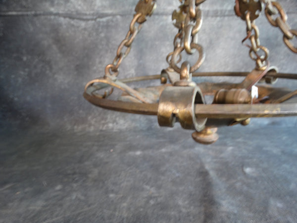 Arts & Crafts Industrial Style Fixture in Solid Brass L716