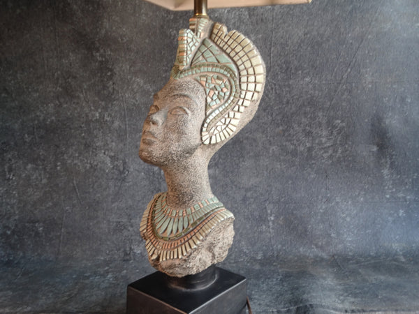 Reglor of California Mid-Century Nefertiti Lamp with Period Shade L729