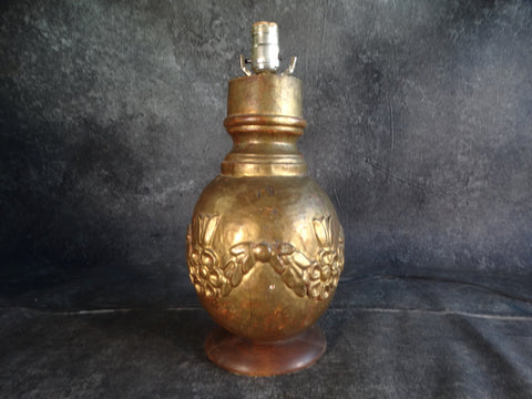 Mexican 18th Century Decorative Wood Carving Made into A Lamp c 1950 L735