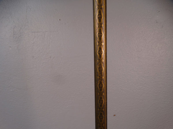Spanish Revival Brass, Glass & Marble Bridge Lamp L753