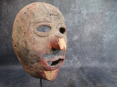 19th Century Mexican Mask on its Stand M2152
