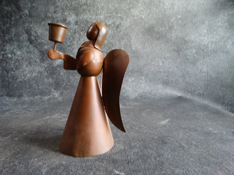 Hector Aguilar-style Mexican Angel Copper Candlestick