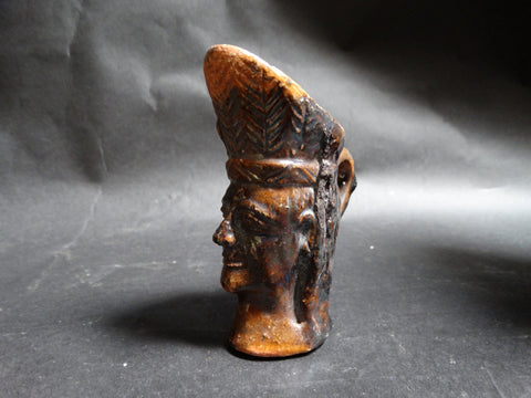 Indigenous Head Mexican Folk Art Pottery Pulque Jug/Cup M2655