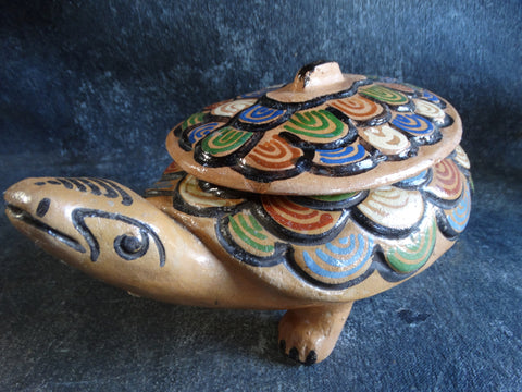 Tlaquepaque Turtle Bean Pot in Tan M2702