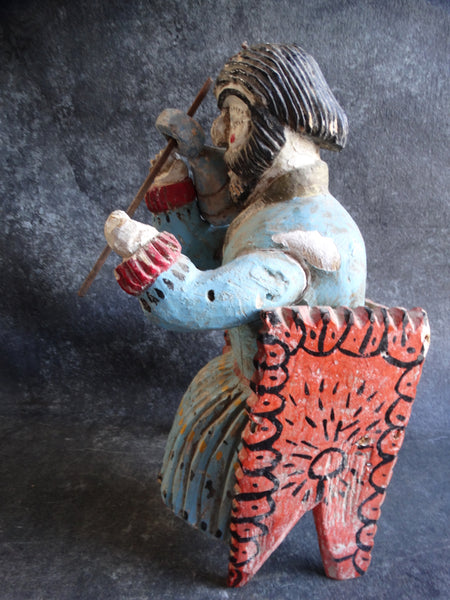 Mexican Folk Art Figure - Man with a Wooden Bell M2725