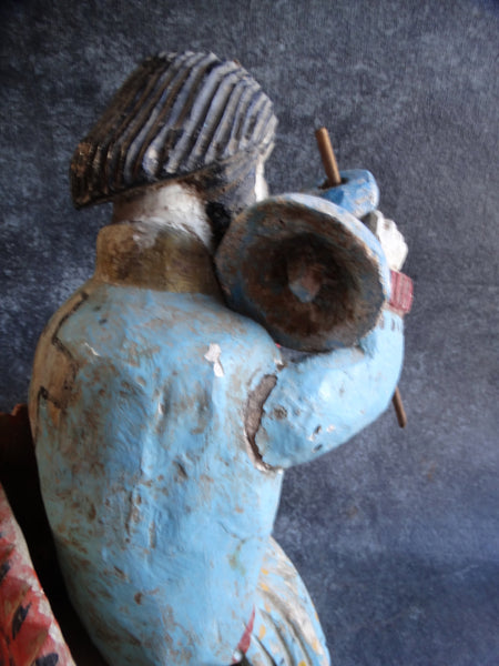 Mexican Folk Art Figure - Man with a Wooden Bell M2725