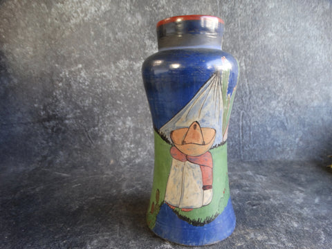 Mexican Burnished Ware Pottery Vase circa 1930s M2764