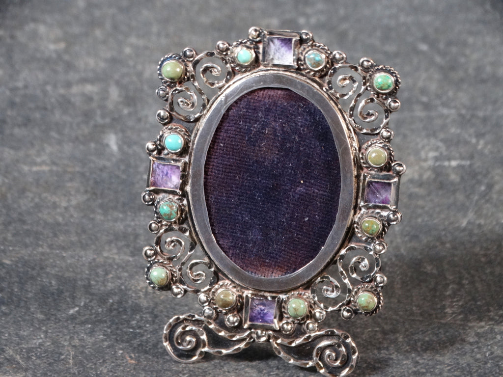 Matilda "Matl" Poulat Silver Frame set with Semi-Precious Stones M2771