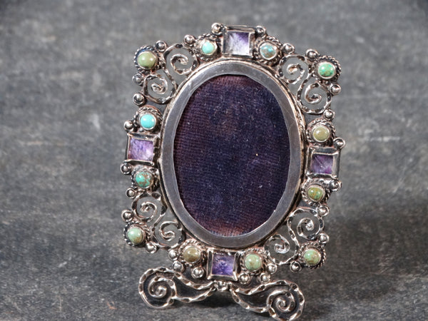 Matilda "Matl" Poulat Silver Frame set with Semi-Precious Stones M2771