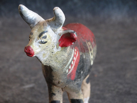 Santa Cruz Black Bull Piggy Bank c 1940s M2808