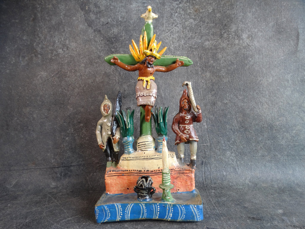 Ocumichu Crucifixion 1960s by Esperanza Felipe Mulato M2901