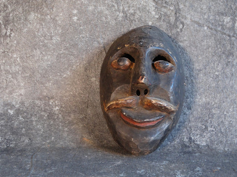 Guatemalan Mustachioed Man Deer Dancer Mask  circa 1920s M2925