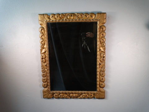 Mexican Hand-Carved Mirror 1940s M2940