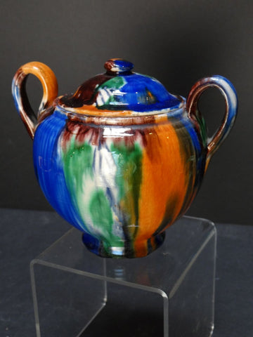Mexican Dripwear Oaxacan Double Handled Lidded Sugar Bowl